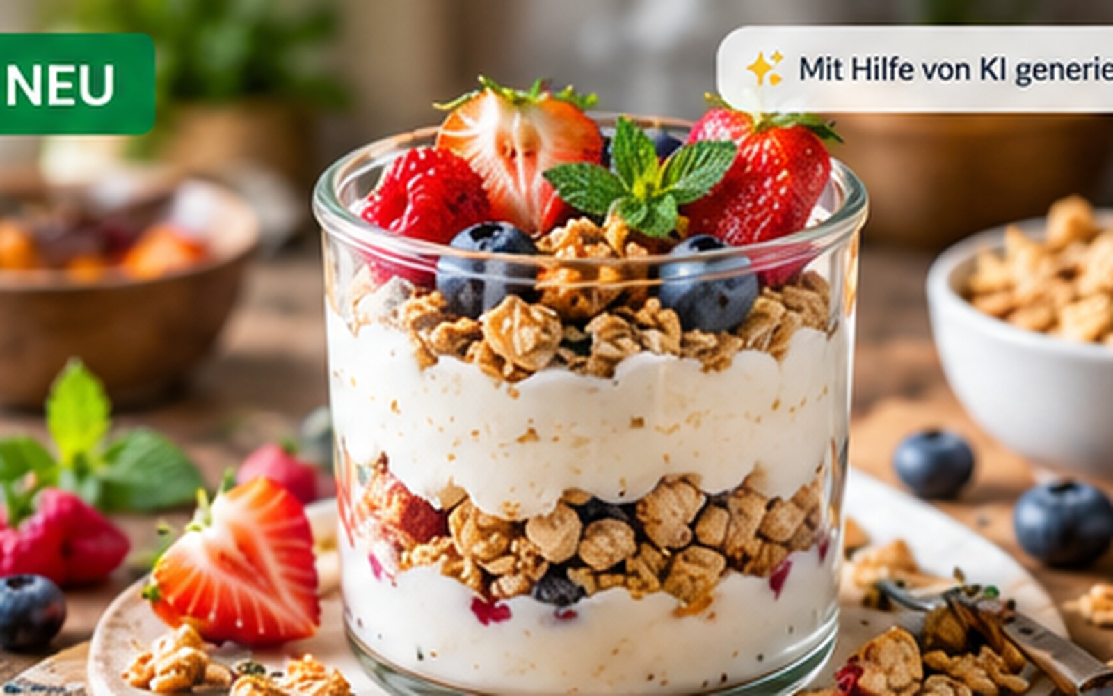 Griechischer Joghurt mit selbstgemachtem Nuss-Granola