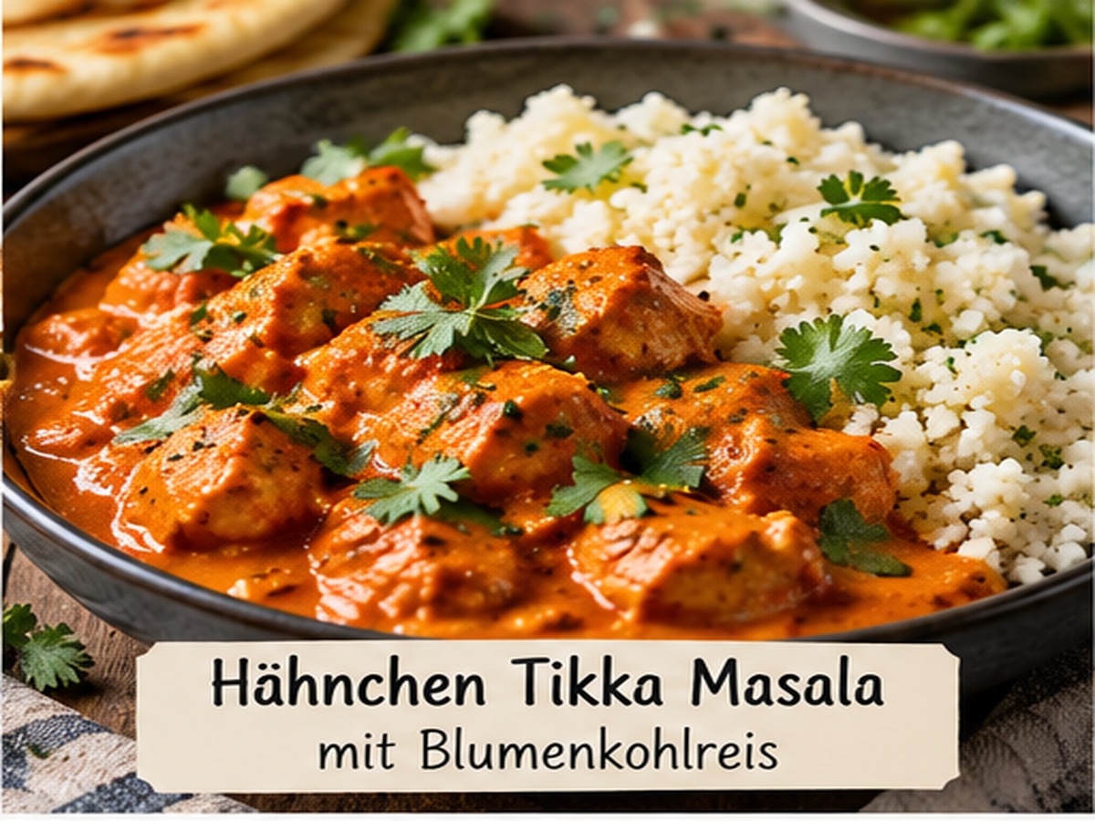 Hähnchen Tikka Masala mit Blumenkohlreis