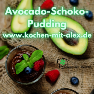 Ein schneller und gesunder Schokoladenpudding aus Avocado, perfekt als nährstoffreiches Frühstück oder süßer Snack.