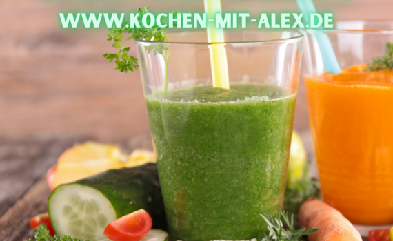 Dieser nährstoffreiche Gemüse-Smoothie ist ein perfekter Start in den Tag. Er kombiniert die gesunden Fette der Avocado mit dem Vitaminreichtum des Spinats und weiterem Gemüse, um Energie zu liefern und den Tag gesund zu beginnen.