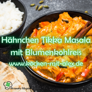 Ein würziges und aromatisches Abendessen, das traditionelle indische Aromen mit einer gesunden Low Carb-Beilage kombiniert. Eine schmackhafte und sättigende Mahlzeit.