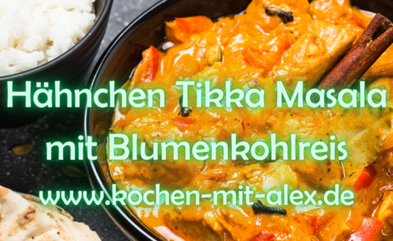 Ein würziges und aromatisches Abendessen, das traditionelle indische Aromen mit einer gesunden Low Carb-Beilage kombiniert. Eine schmackhafte und sättigende Mahlzeit.